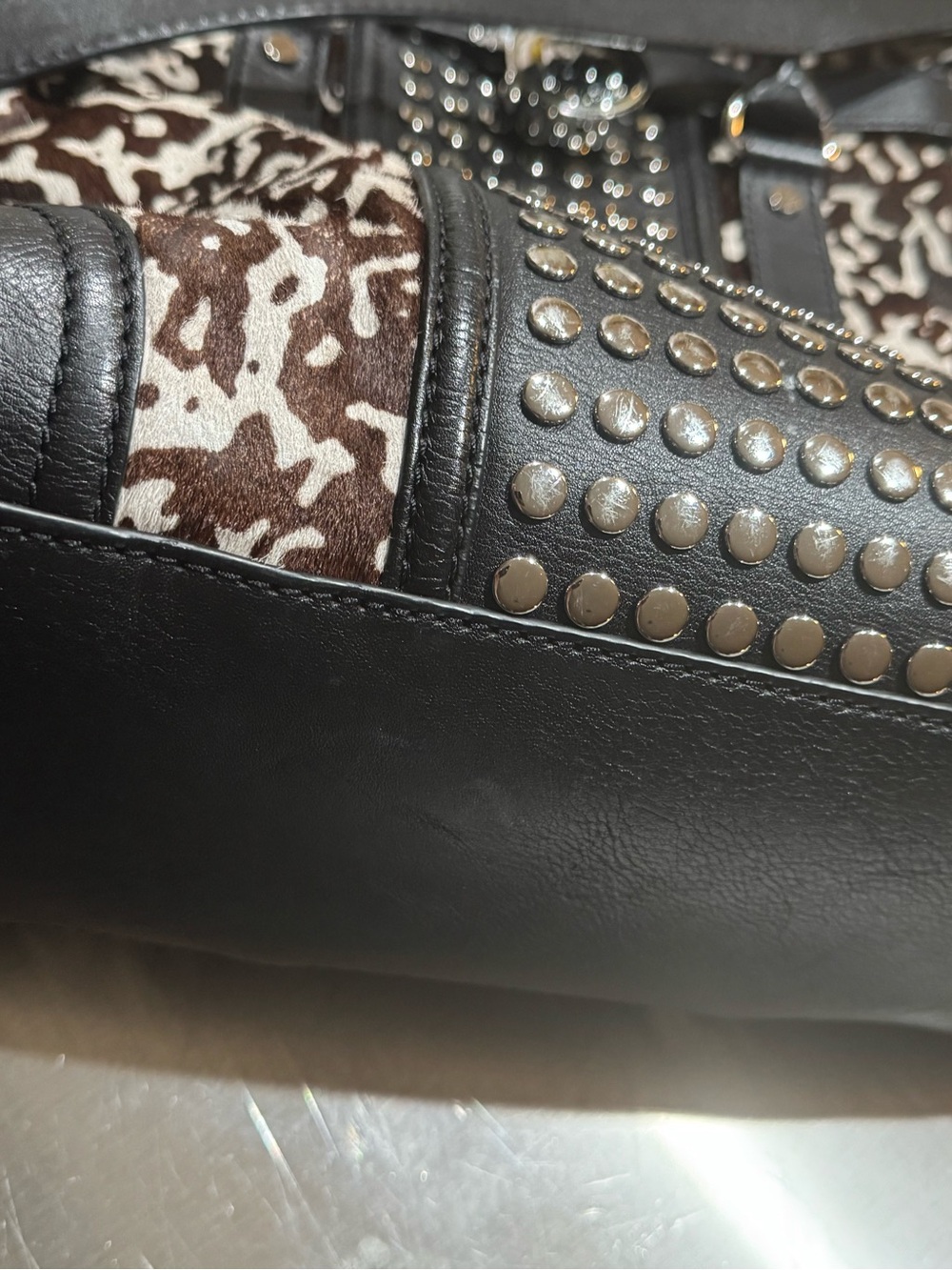Michael Kors Hamilton Studded Calf Hair bag / purse - Picture 6 of 7